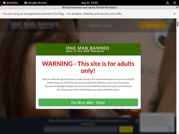 Discount One Man Banned Trial Membership