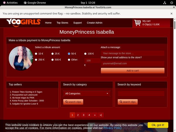 MoneyprincessIsabell Free Ones