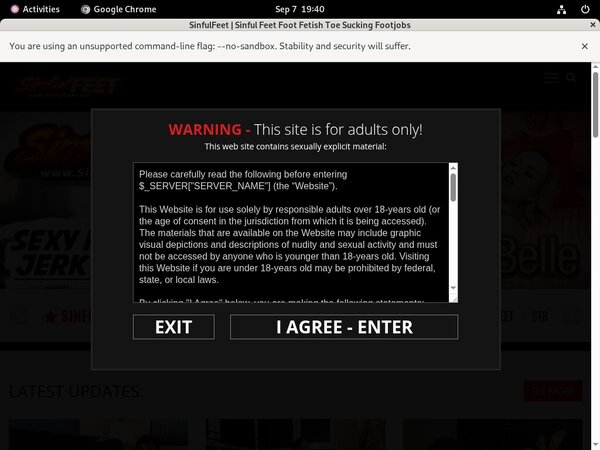 Sinfulfeet.com Porn Password