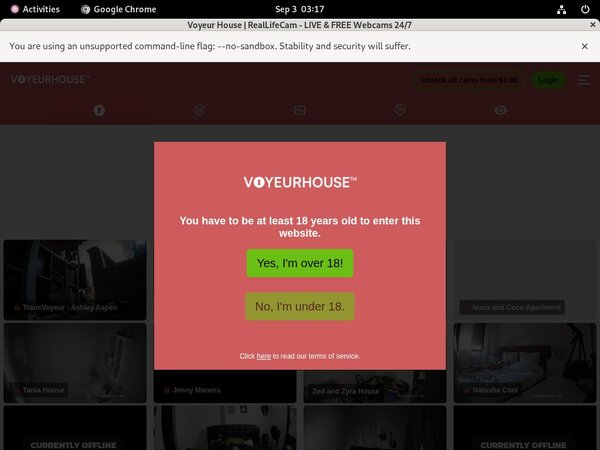 Voyeurhouse Login Information