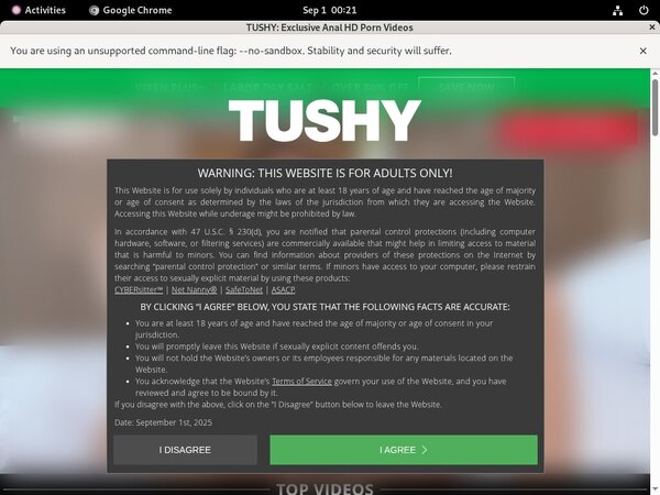 Tushy.com Pro Biller Page